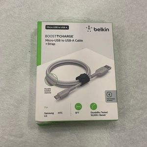 Belkin Boost Up 5 Ft Charge 8 Pins To USB-A Cable & Strap for Samsung LG
